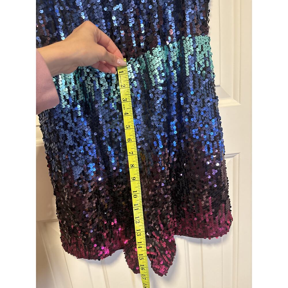 Drank Sequin Cami Dress Size L Multicolor Ombre Jumpsuit dress - Picture 7 of 9